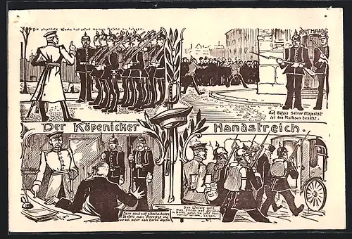 Künstler-AK Berlin, Hauptmann von Köpenick, Der Köpenicker Handstreich