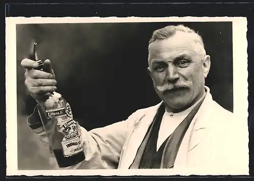 AK Reklame für Littera C, Der Beste Elmendörfer Schnaps