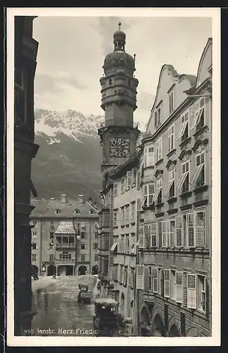 AK Innsbruck, Blick von oben in die Herz. Friedrichstrasse