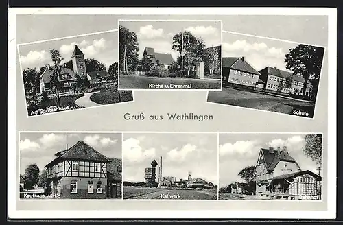 AK Wathlingen, Kaliwerk, Bahnhof, Am Spritzenhaus