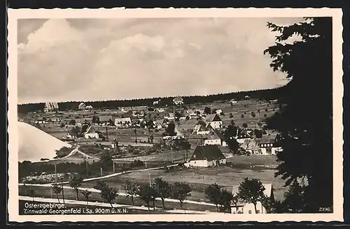 AK Zinnwald-Georgenfeld i. Sa., Blick auf das Bergbaudorf