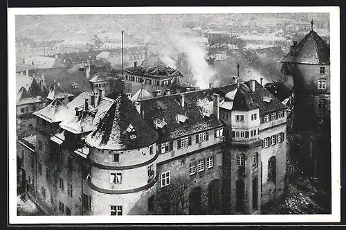 AK Stuttgart, Brandkatastrophe Altes Schloss 1931