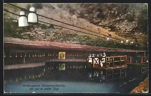 AK Hallein, im Salzbergwerk Dürnberg, am See 300m unter Tag