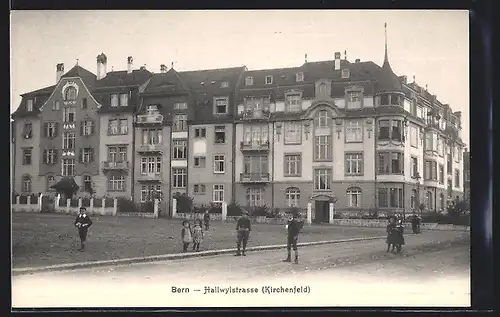 AK Bern, Spielende Kinder auf der Hallwylstrasse