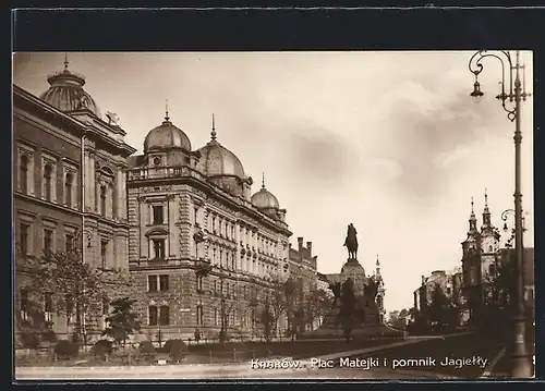 AK Kraków, Plac Matejki i pomnik Jagietty