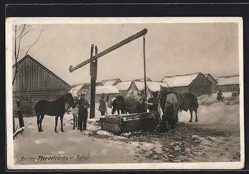 AK Kolno, Soldaten an der Pferdetränke