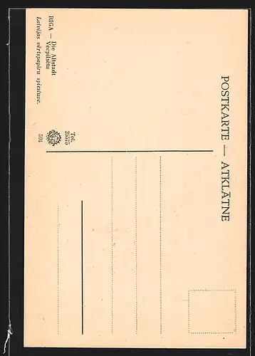 AK Riga, Partie in der Altstadt / Vecpilseta