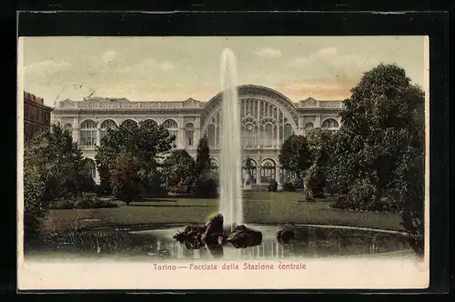 AK Torino, Facciata della Stazione centrale, Hauptbahnhof