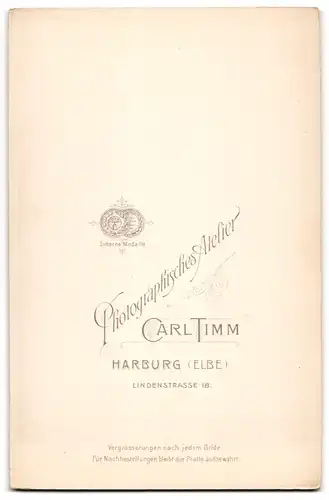 Fotografie Carl Timm, Harburg /Elbe, Lindenstr. 18, Bürgerliche Dame mit Kragenbrosche