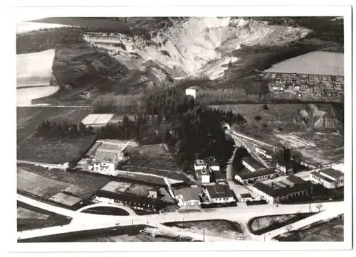Fotografie unbekannter Fotograf, Ansicht Salzgitter-Bad, Luftbild Schachtanlage Finkenkuhle mit Verwaltungsgebäuden