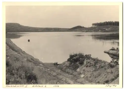 Fotografie unbekannter Fotograf, Ansicht Salzgitter, Blick über den Klärteich 2 des Schacht Haverlahwiese I., 1944