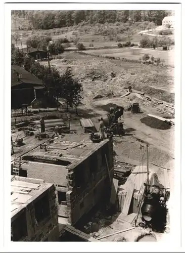 Fotografie unbekannter Fotograf, Ansicht Salzgitter-Gebharshagen, Neubausiedlung Gebhardshagen Lager IV beim Bau