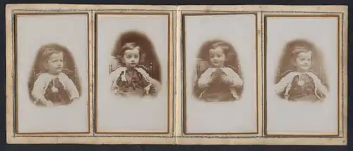 4 Fotografien unbekannter Fotograf und Ort, Stimmungsbilder des kleinen Knaben Heinrich zu Pfingsten 1894