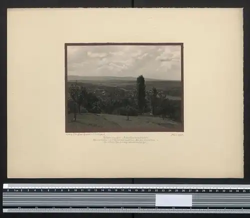 Fotografie Georg Friedrich Leonhardt, Stuttgart, Ansicht Oberbrüden / Weissachgrund, Panorama von Norden gesehen 1925