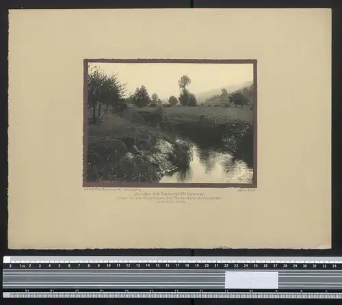 Fotografie Georg Friedrich Leonhardt, Stuttgart, Ansicht Bartenbach-Schleisweiler, Murrthal-Panorama in den Wiesen 1924