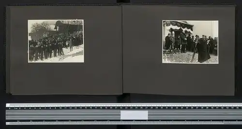 Fotoalbum mit 23 Fotografien, Ansicht Annenheim, Eröffnung der Kanzelbahn, Eröffnungsfeier mit Presse und Würdenträger