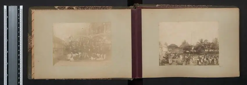 Fotoalbum mit 42 Fotografien. K.u.K. Kriegsmarine, Rundreise / Expedition Lagos, Kamerun, Dakar, Freetown, New York 0