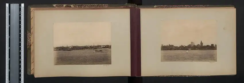 Fotoalbum mit 42 Fotografien. K.u.K. Kriegsmarine, Rundreise / Expedition Lagos, Kamerun, Dakar, Freetown, New York 18