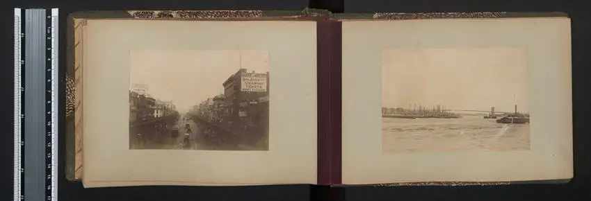 Fotoalbum mit 42 Fotografien. K.u.K. Kriegsmarine, Rundreise / Expedition Lagos, Kamerun, Dakar, Freetown, New York 19