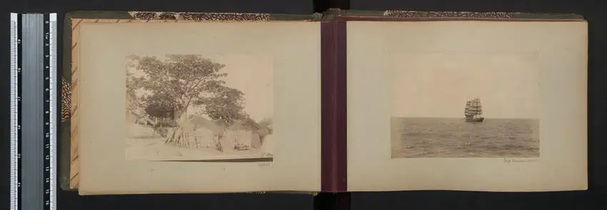 Fotoalbum mit 42 Fotografien. K.u.K. Kriegsmarine, Rundreise / Expedition Lagos, Kamerun, Dakar, Freetown, New York 2