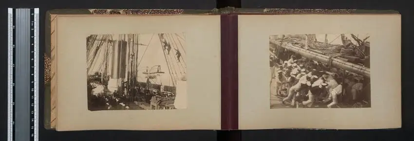 Fotoalbum mit 42 Fotografien. K.u.K. Kriegsmarine, Rundreise / Expedition Lagos, Kamerun, Dakar, Freetown, New York 7