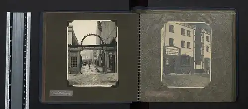 Fotoalbum mit 46 Fotografien, Ansicht Flensburg, 70 Jahre Firma C. M. Hansen Nachf. Mineralöl / Tankstelle, 1932