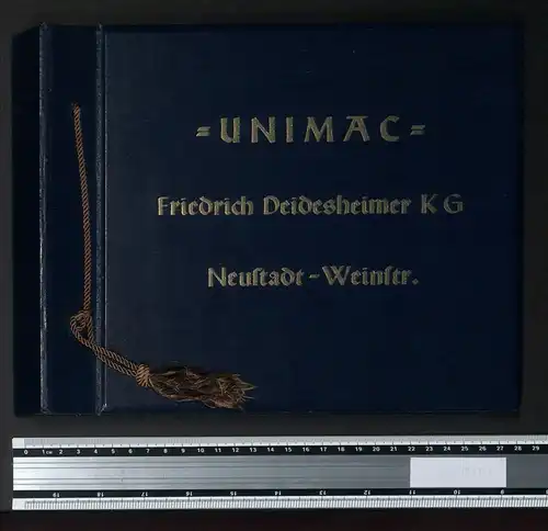 Fotoalbum mit 30 Fotografien, Firma Friedrich Deidesheimer KG UNIMAC, Bundesstrasse 35, Autobahn Strassenbau Kaelble Walze