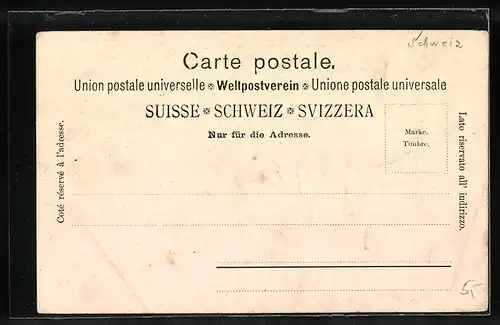 AK Fleurier, Strassenpartie mit Kirche