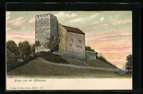 AK Habsburg, Blick auf die Burg