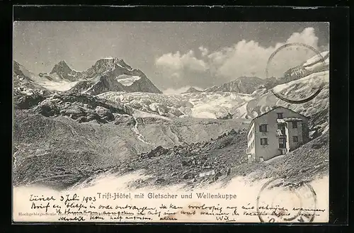 AK Trifthotel mit Gletscher und Wellenkuppe