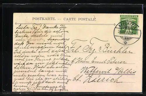 AK Meglisalp, Ortsansicht vor dem Altmann