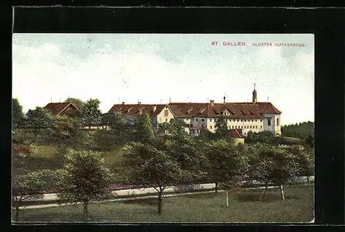 AK St. Gallen, Blick zum Kloster Notkersegg