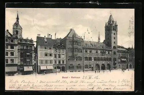 AK Basel, Blick auf das Rathaus