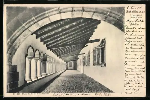AK Schaffhausen, Münster, Kreuzgang Nordseite