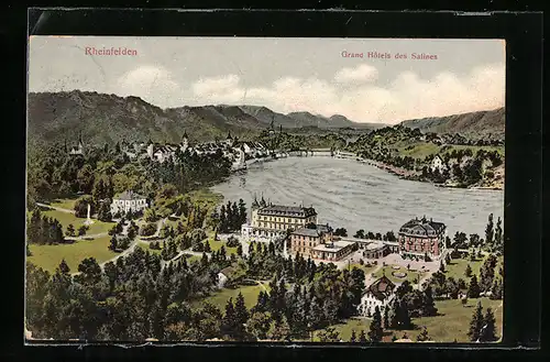 AK Rheinfelden, Grand Hotel des Salines aus der Vogelschau