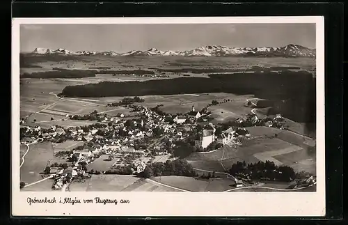 AK Grönenbach i. Allgäu, Ortsansicht vom Flugzeug aus