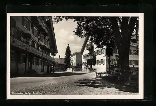 AK Simmerberg /Allg., Partie am Dorfplatz