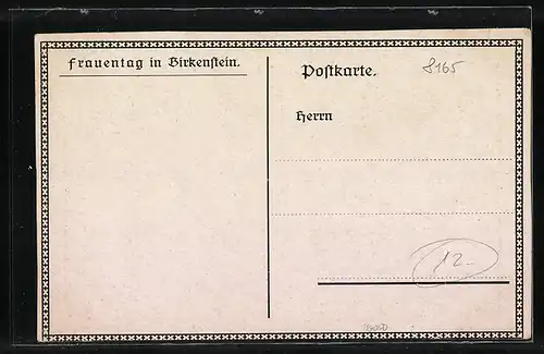 Künstler-AK Birkenstein, Menschenmenge beim Frauentag