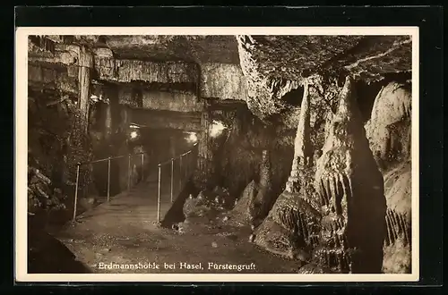 AK Erdmannshöhle, Blick in die Fürstengruft