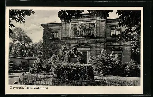 AK Bayreuth, Haus Wahnfried mit Garten