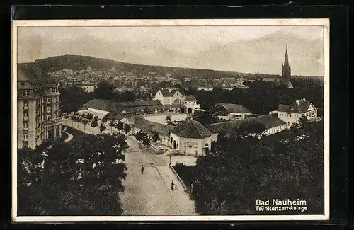 AK Bad Nauheim, Frühkonzert-Anlage aus der Vogelschau