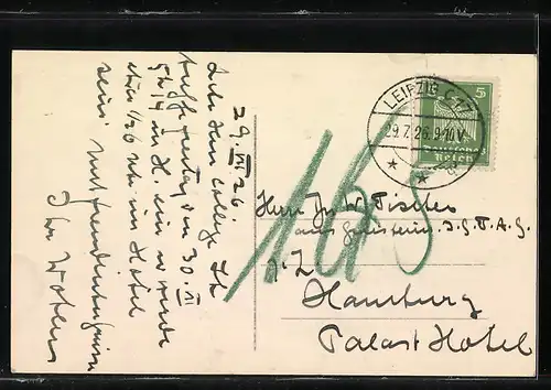 AK Leipzig, Neues Theater mit Schwanenteich