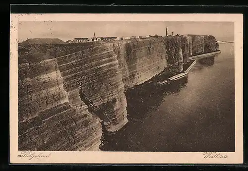 AK Helgoland, Panorama der Westküste