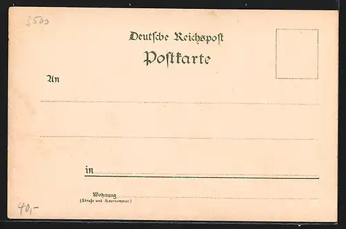 Lithographie Kassel, Panorama, Neue Kirche