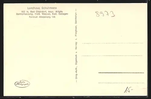 AK Bad Oberdorf, Gasthof Landhaus Schuhmann