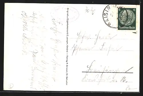 AK Schw. Gmünd, St. Salvator Kirche und Ortsansicht