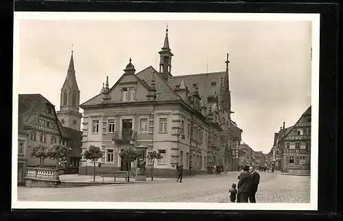 AK Bretten, Ortspartie am Rathaus