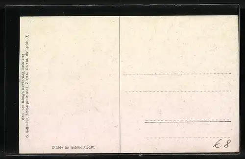 Künstler-AK H. Hoffmann: Mühle mit Gänsen