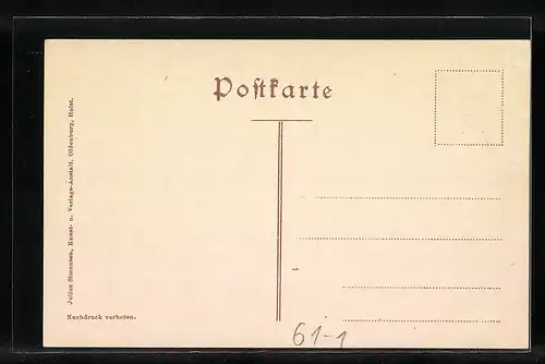 Lithographie Eutin, Landkarte mit Plön, Malente und Keller See