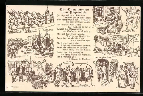 Künstler-AK Berlin, Der Hauptmann von Köpenick